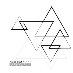 intersecting triangles pattern vector image