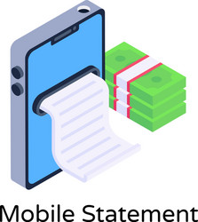 mobile statement vector