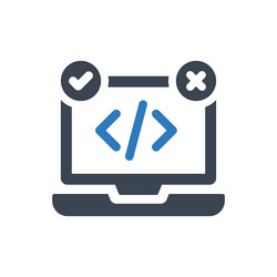 coding testing icon vector image