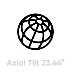 Axial tilt of the earth Royalty Free Vector Image