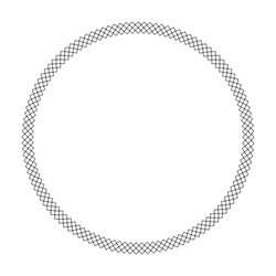 circle borders and frames round border pattern vector image