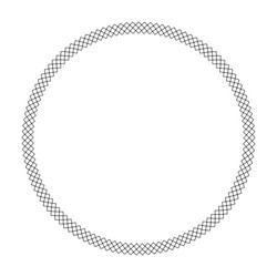 Circle borders and frames round border pattern vector