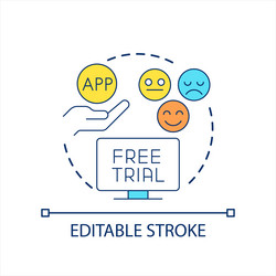 free trial period concept icon vector