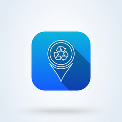 refresh map marker line art location pointer vector image