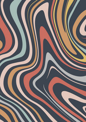 retro coloured abstract distorted line background vector image
