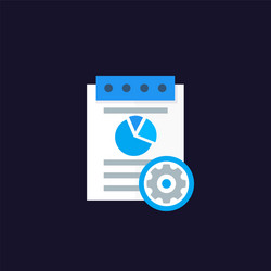 Data processing analytics icon vector