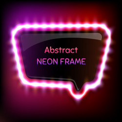 Glowing neon frame vector