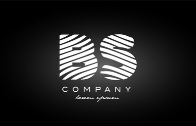 Alphabet letter combination bs b s with grunge Vector Image