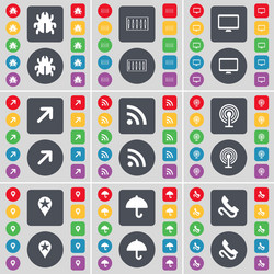 bug equalizer monitor full screen rss wi-fi vector image