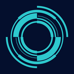 sci fi circle frame modern user interface element vector image