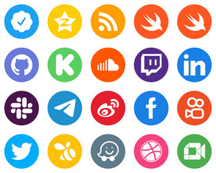 20 simple white icons telegram professional vector