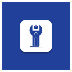 blue round button for sdk app development kit vector image