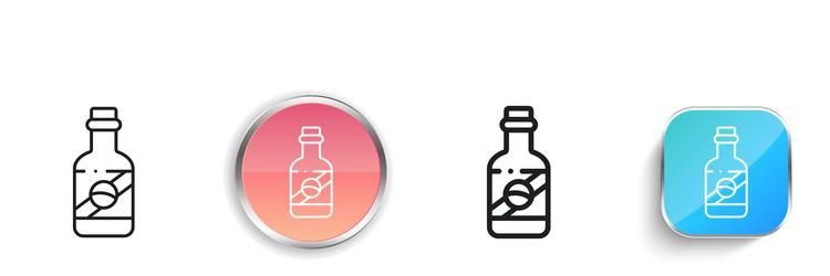 cachaza icon thin linear regular and button style vector image