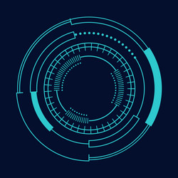 sci fi circle frame modern user interface element vector image