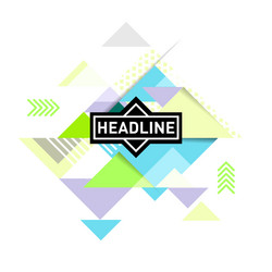 Abstract banner with geometric pattern triangles vector