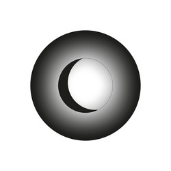abstract eclipse shape black gradient circle vector image
