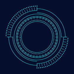 sci fi circle frame modern user interface element vector image
