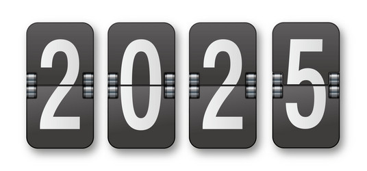 2025 countdown timer with different numbers vector image