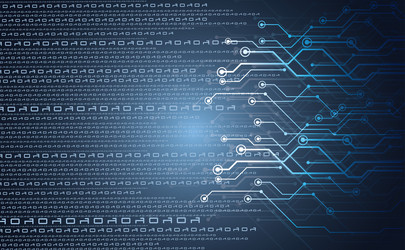 binary code background digital data vector image