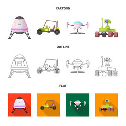 design of mars and space symbol set vector image
