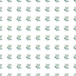 White ditsy flower seamless background Royalty Free Vector