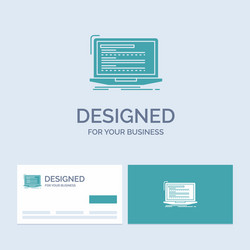 code coding computer monoblock laptop business vector image