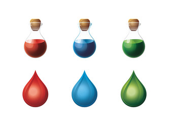 Game ui assets set gaming user interface potions vector