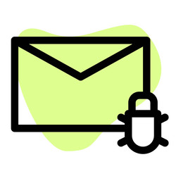 message corrupted from system bugs vector image