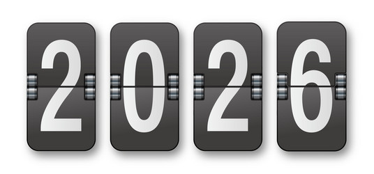 2026 countdown timer with different numbers vector image