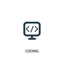 Coding icon simple element vector