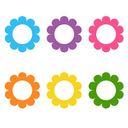 Retro Flower Icon Set vector