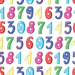 seamless pattern with numbers vector image