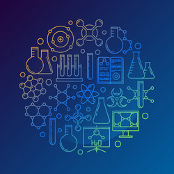 chemistry concept round symbol vector