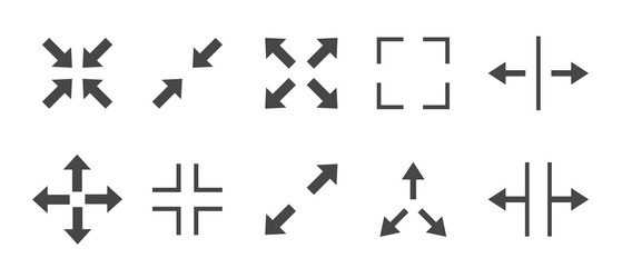 full screen icon interface menu cursor bitton vector image