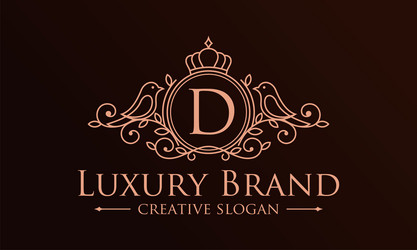 luxury logo design template Vector Image