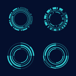 sci fi circle frame modern user interface element vector image