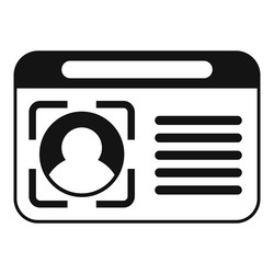 web detect identity icon simple privacy vector image