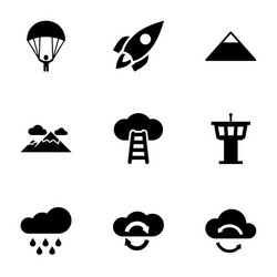 9 sky icons Royalty Free Vector Image - VectorStock