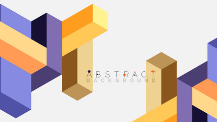 abstract background 3d cubes cubic elements vector image