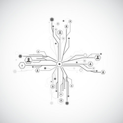 Abstract Tech Network vector image