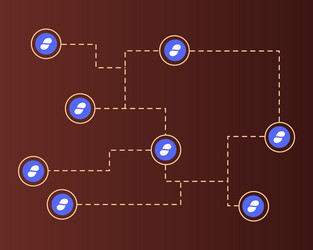 cryptocurrency status networking digital style vector