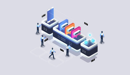 data visualization concept of network vector image