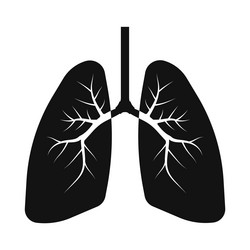 Human lungs icon isolated on white background vector