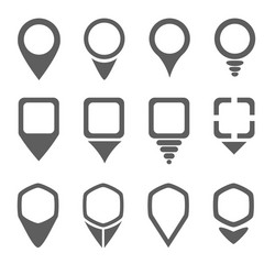 Map Pointer Icons - Set vector image