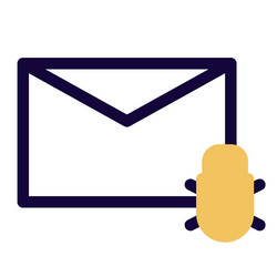 message corrupted from system bugs vector image