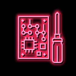 Microchip make geek color icon vector