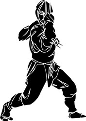 Ninja fighter - vinyl-ready vector