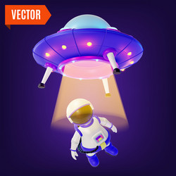 3d space exploration concept astronaut floating vector image