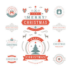 christmas labels and badges design Vector Image