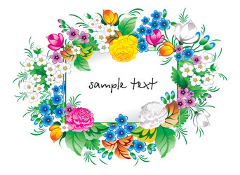 Floral Wreath Vector Image